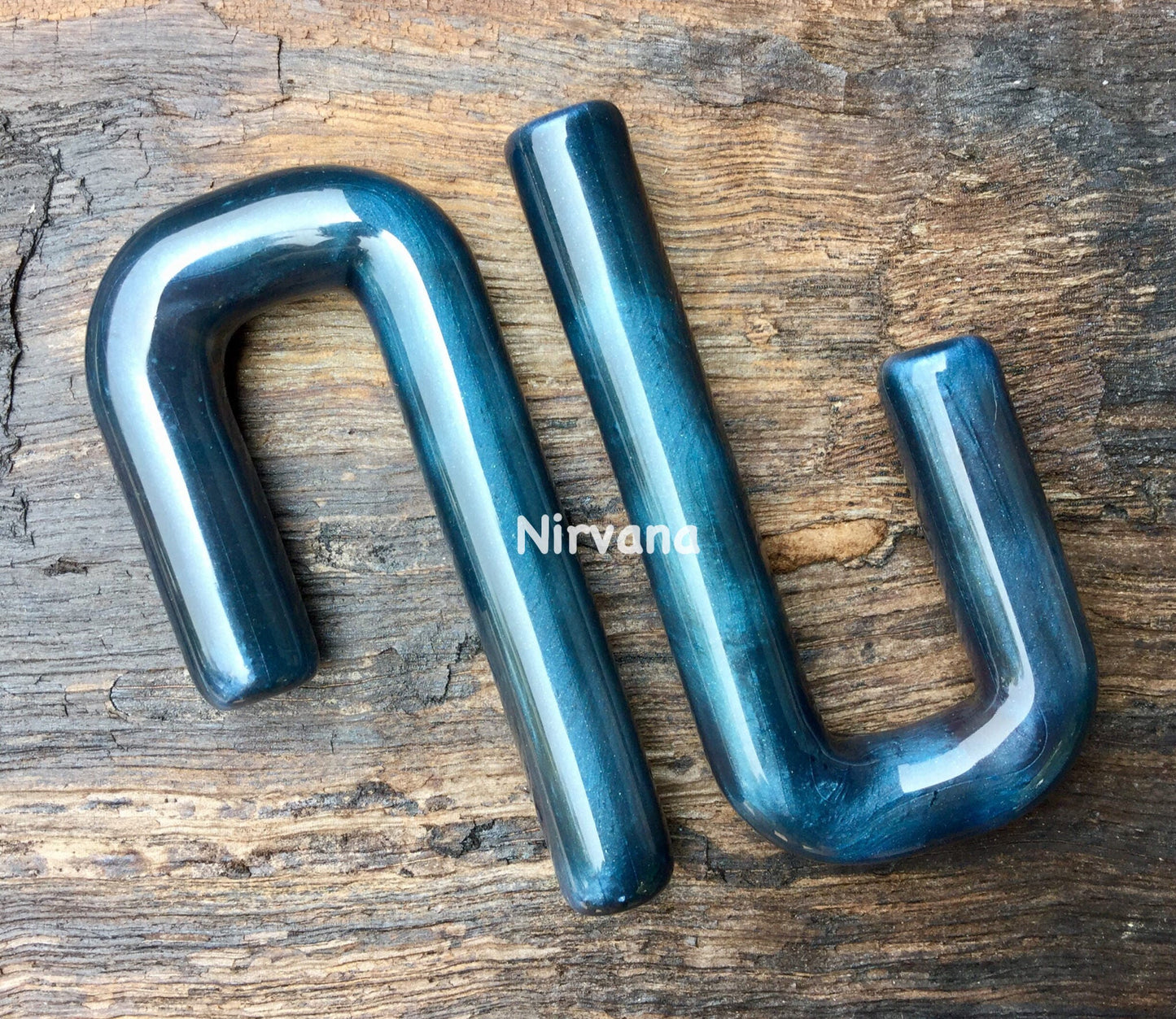 1 Pair (2 Pieces) Nirvana's Unobtanium Rectangle Hoops