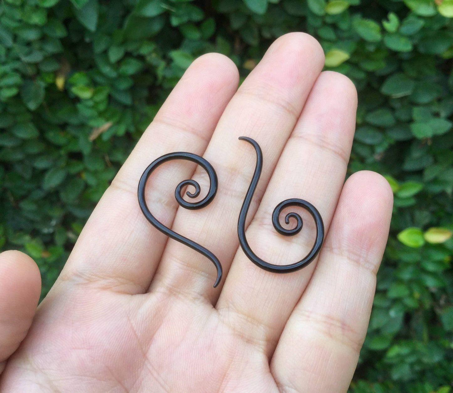 1 Pair Only (2 Pieces) - Pyrex Glass Micro Minis Ear Jewelry Spirals Custom Made Any Standard Color & Shape