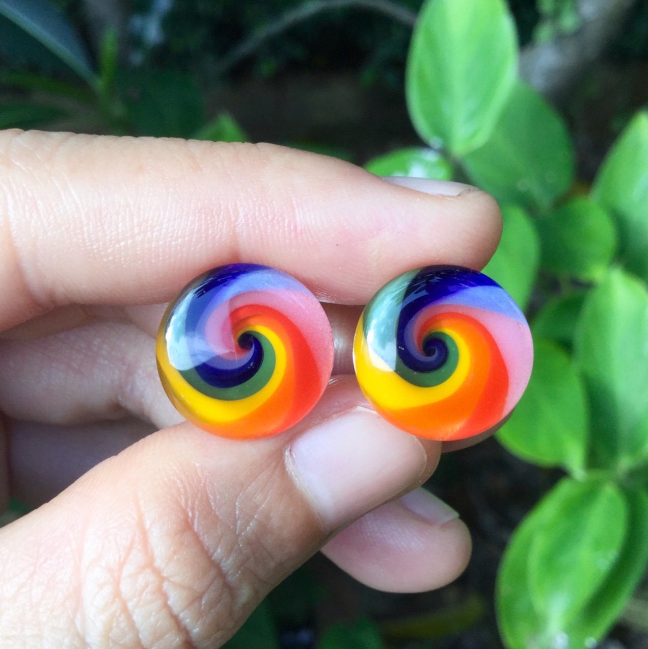 1 Pair (2 Pieces) Kate's Tornado Rainbow Plugs