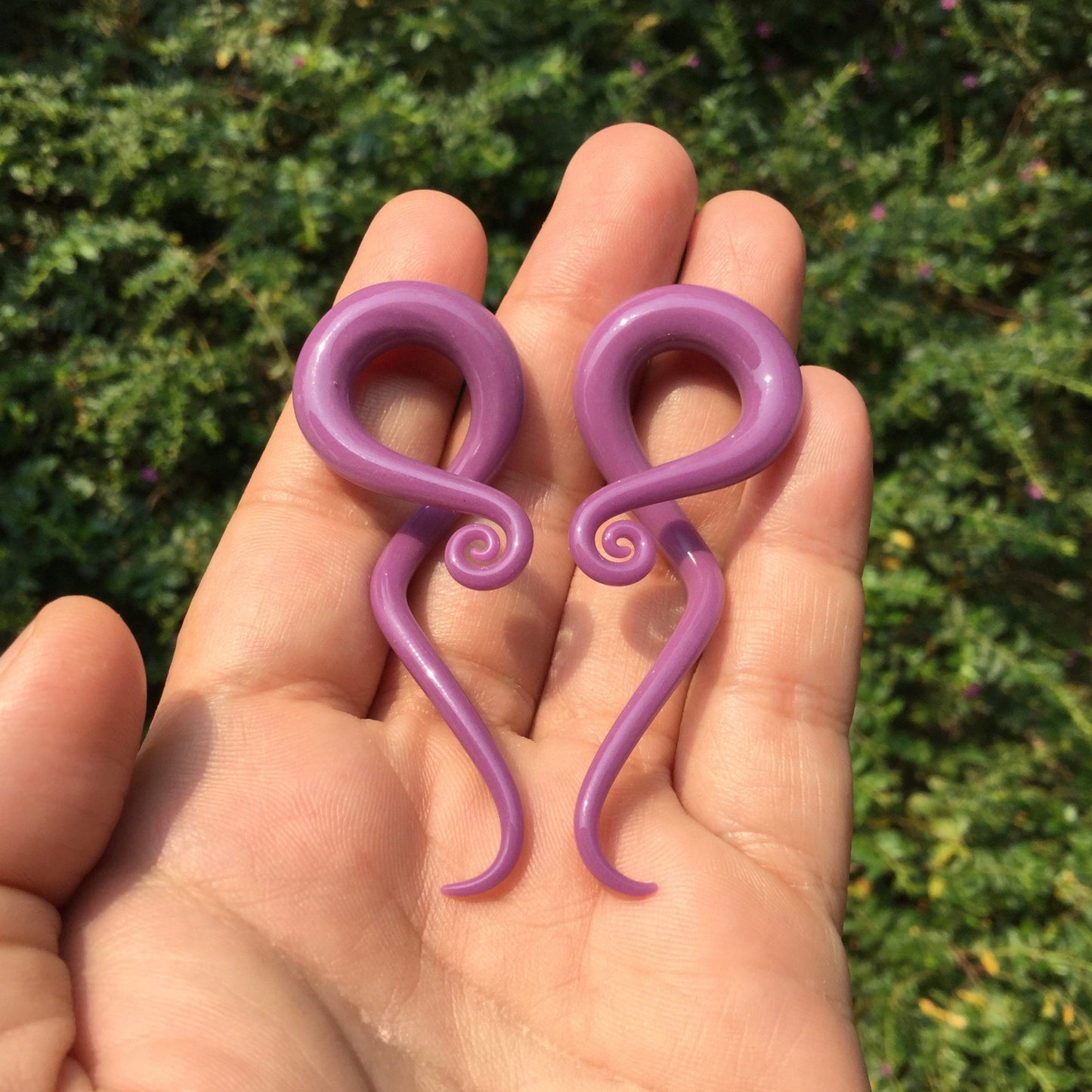 1 Pair (2 Pieces) Mauve Note Spirals