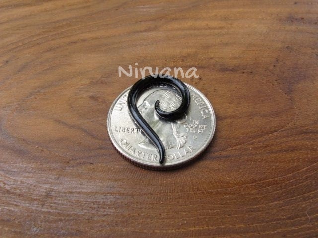 1 Pair Only (2 Pieces) - Pyrex Glass Micro Minis Ear Jewelry Spirals Custom Made Any Standard Color & Shape