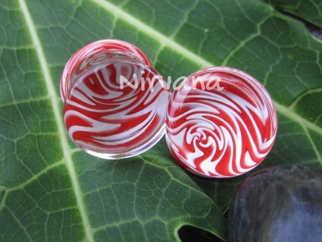 1 Pair (2 Pieces) Dream Plugs Pyrex Glass Gauges