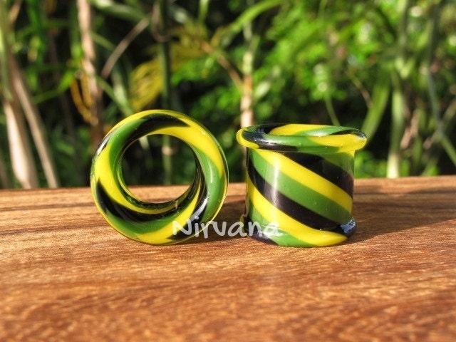 1 Pair (2 Pieces) Jamaica Tunnels Pyrex Glass