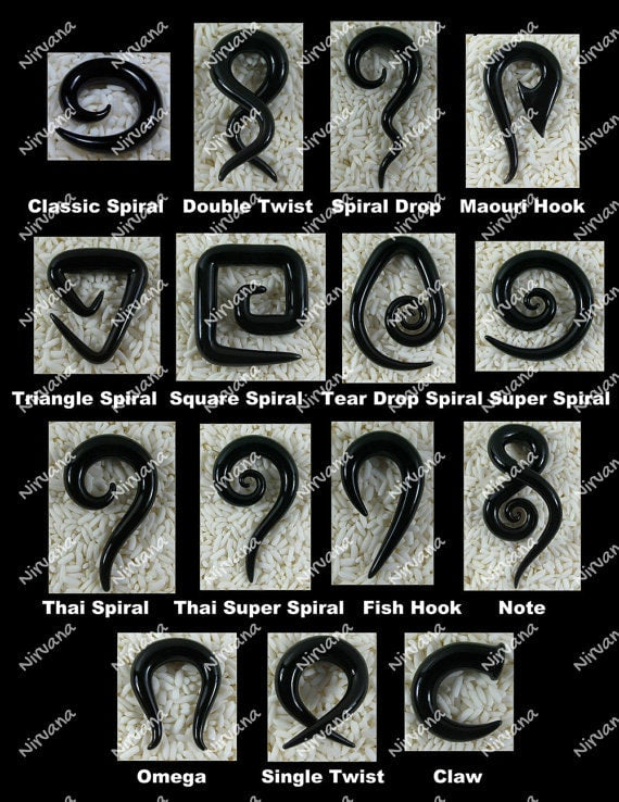 1 Pair (2 Pieces) Orange Double Twists