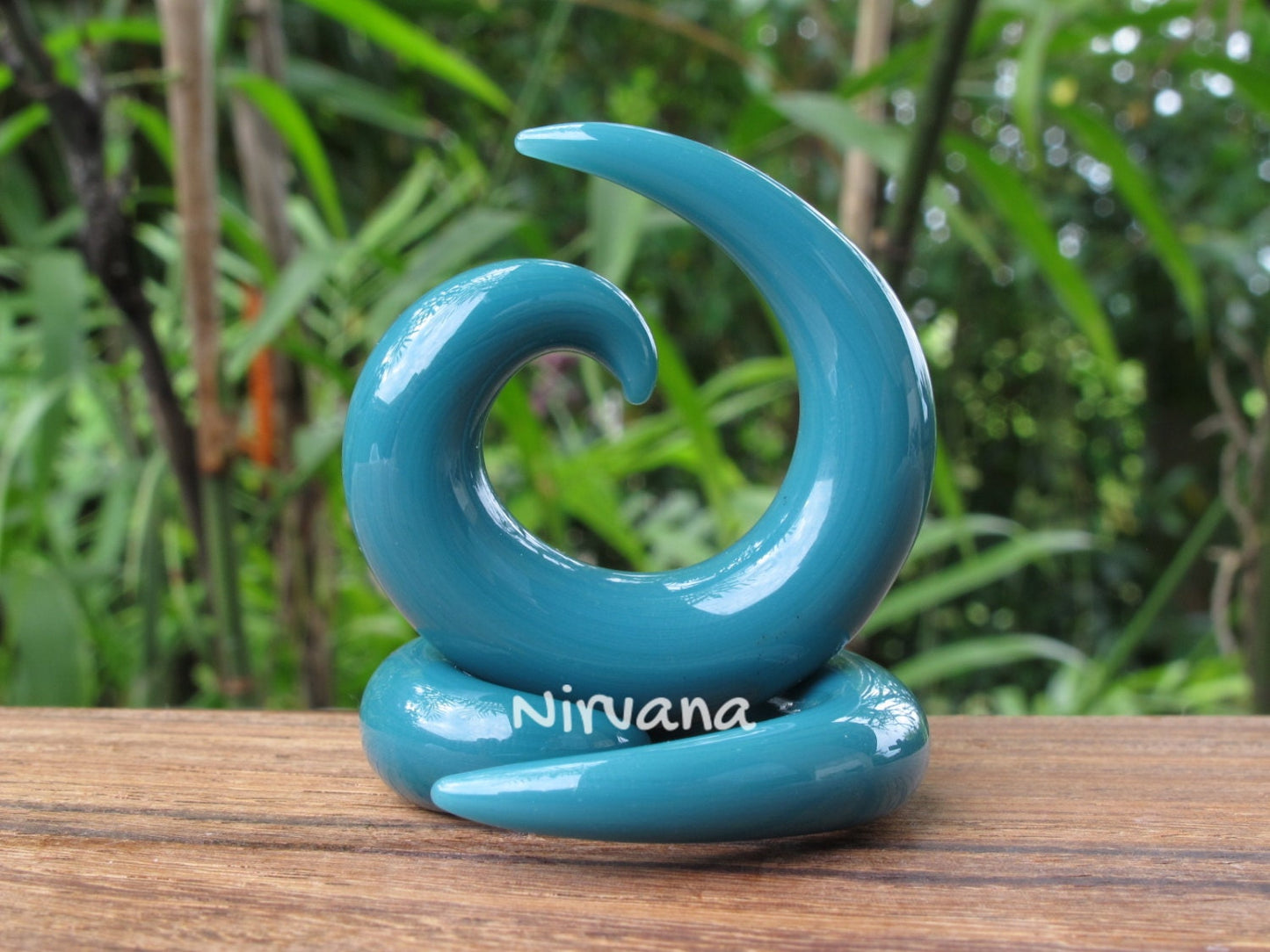 1 Pair (2 Pieces) Solid Color Aqua Classic Spirals