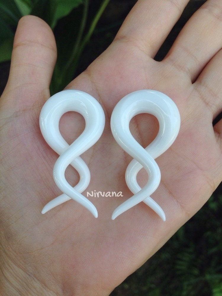 1 Pair (2 Pieces) Snow White Double Twists