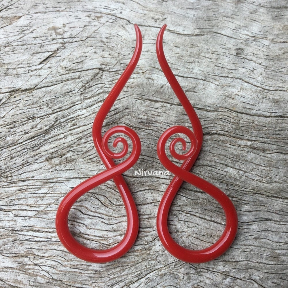 1 Pair (2 Pieces) Burgundy Dark Red Notes