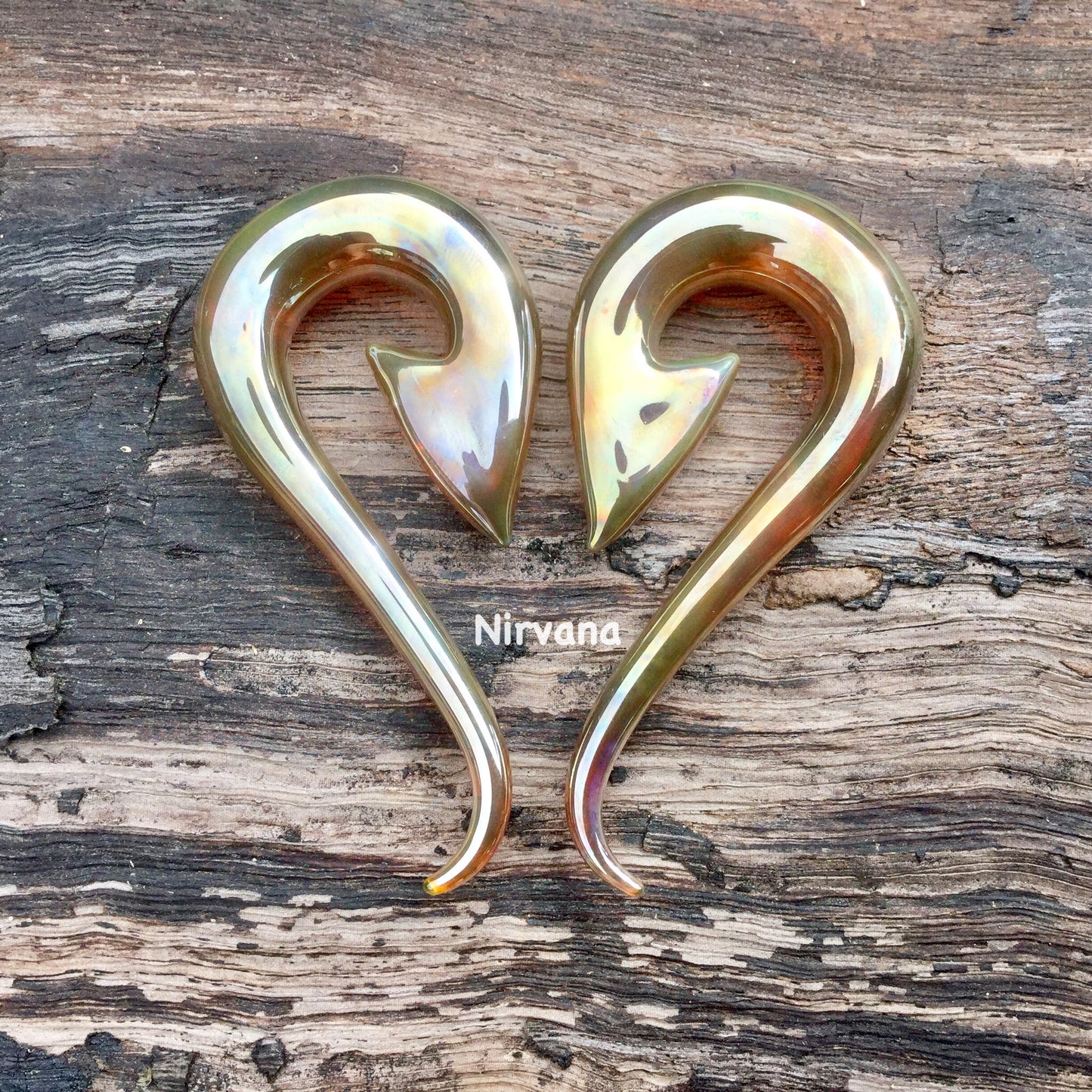 1 Pair (2 Pieces) Silver Gold South Pacific Islands Tribal Fish Hooks