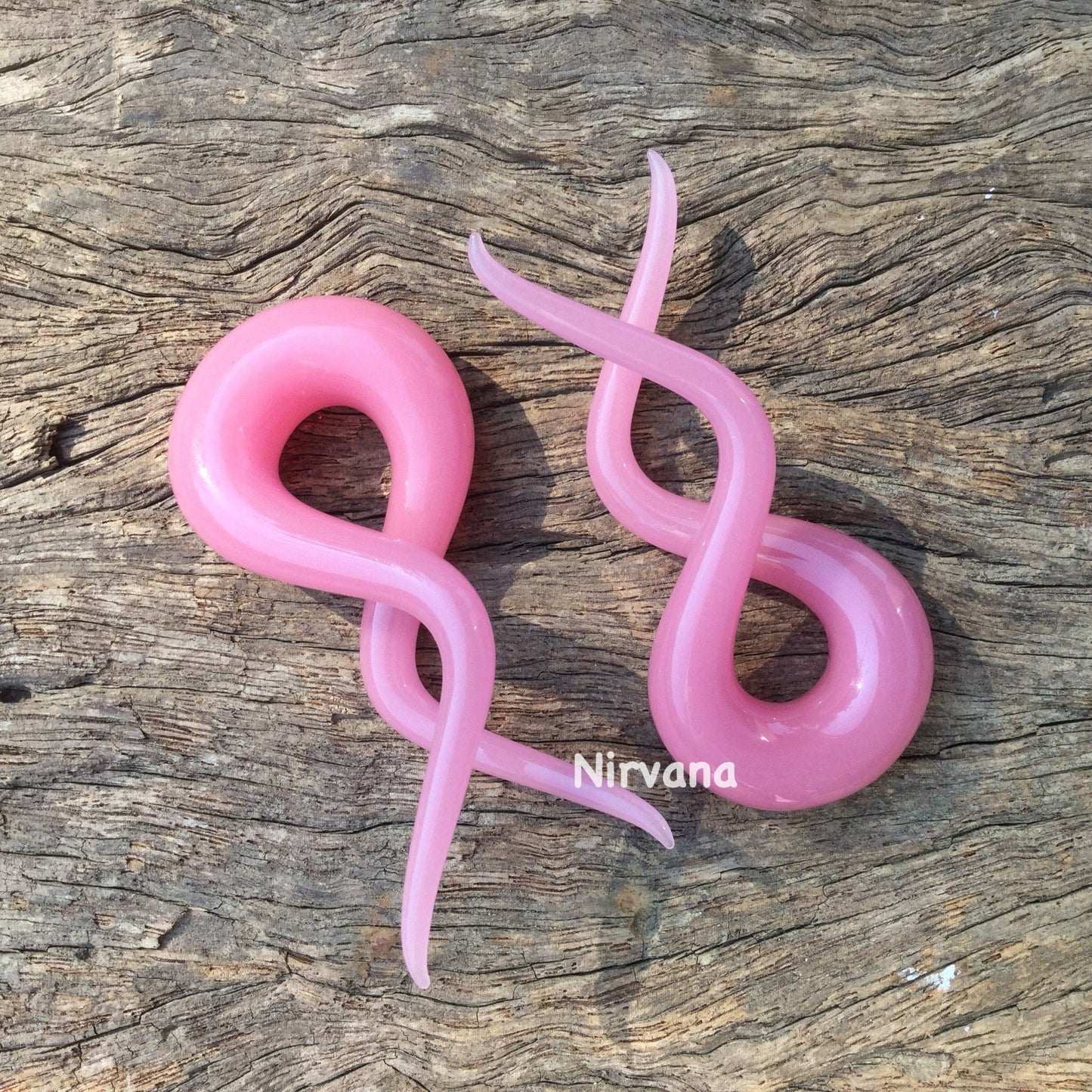 1 Pair (2 Pieces) Pink Double Twists