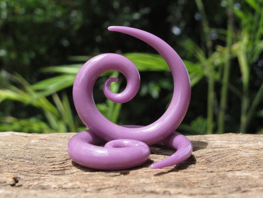 1 Pair (2 Pieces) Mauve Purple Super Spirals