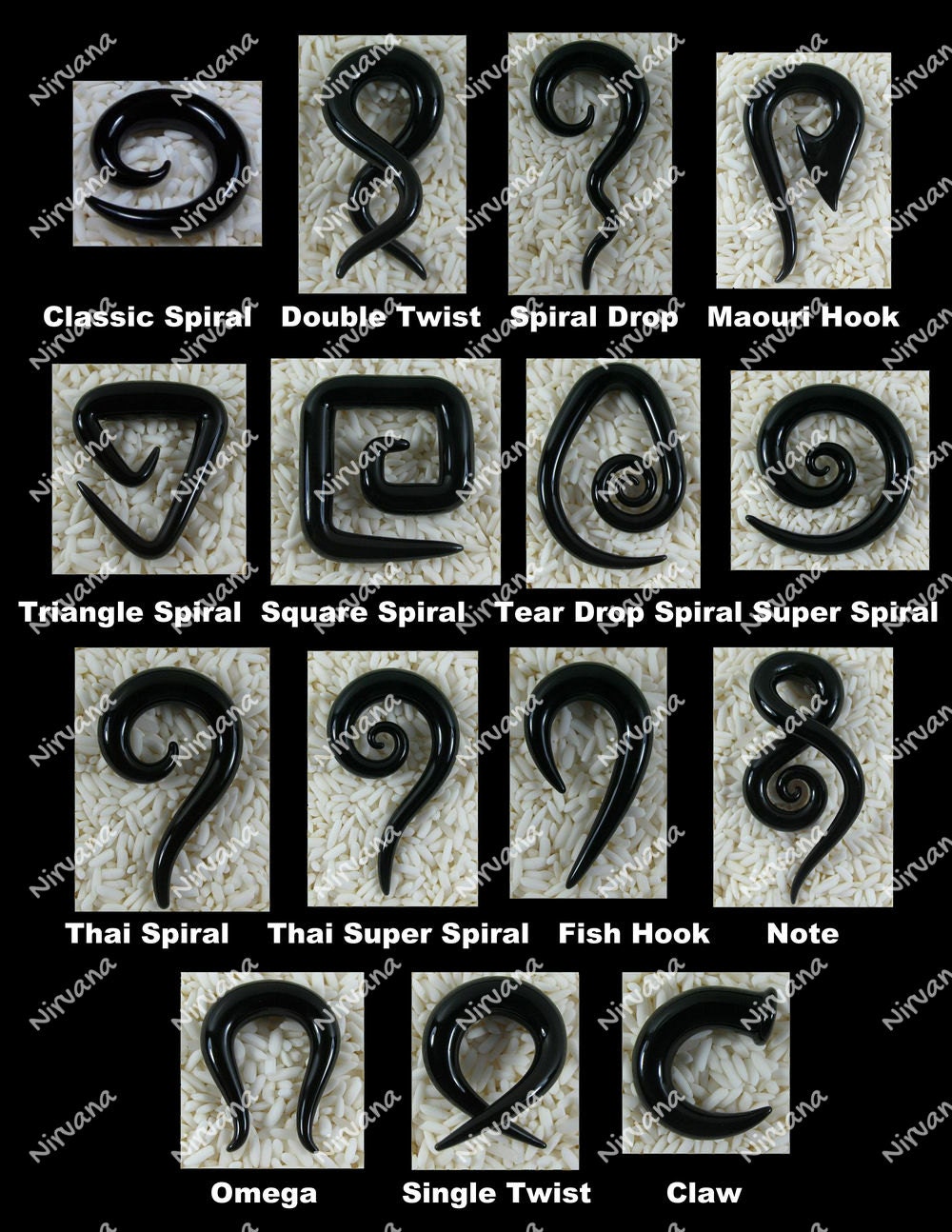 1 Pair (2 Pieces) Aqua Dichroic Glass Classic Spirals