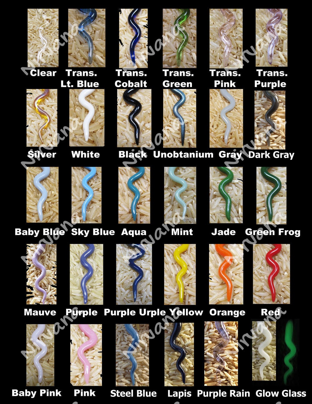 1 Pair (2 Pieces) Jade & Black Free-Style South Pacific Islands Glass Tribal Fish Hooks