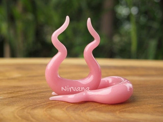 1 Pair (2 Pieces) Solid Color Pink Double Omega Ear Shapes Spirals
