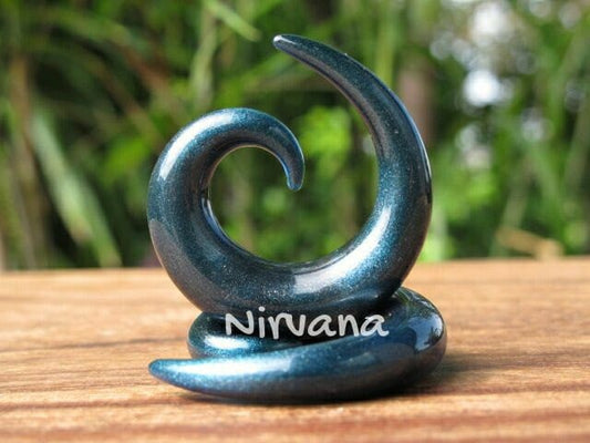 1 Pair (2 Pieces) Solid Color or Encased Unobtanium Ear Classic Spirals