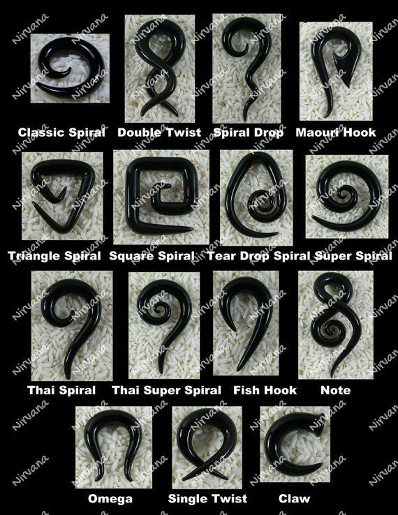 1 Pair (2 Pieces) Solid Color Encased Aqua Thai Spirals