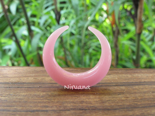 1 Pair (2 Pieces) Glass Solid Pink Septum Pinchers