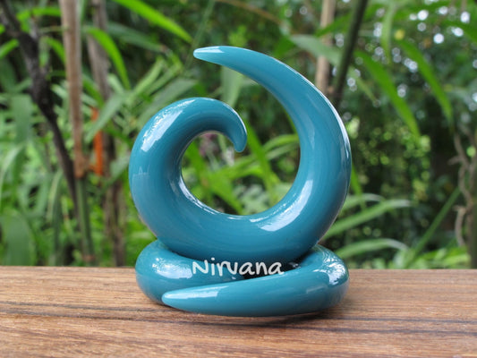 1 Pair (2 Pieces) Solid Color Aqua Classic Spirals