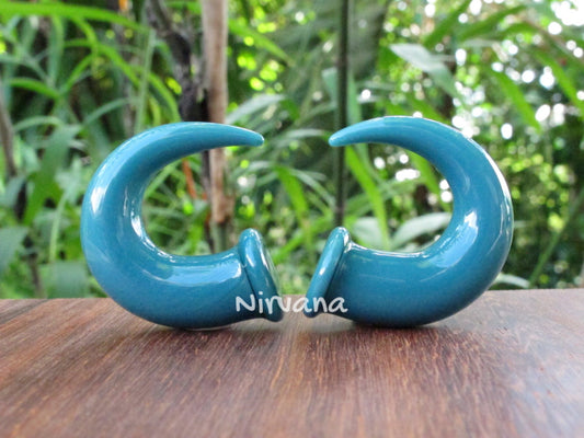 1 Pair (2 Pieces) Solid Color Aqua Claws