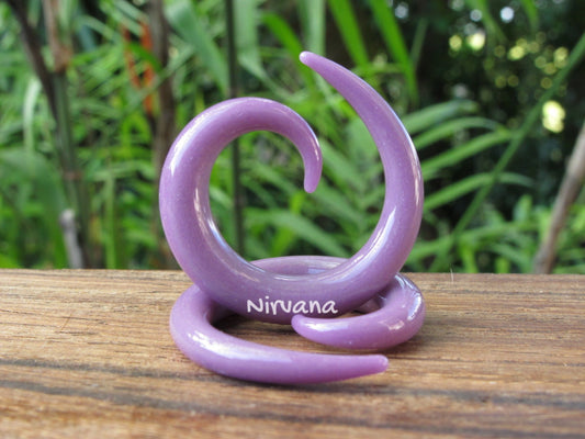 1 Pair (2 Pieces) Solid Color Mauve (Pastel Purple) Classic Spirals