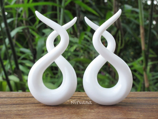 1 Pair (2 Pieces) Snow White Double Twists