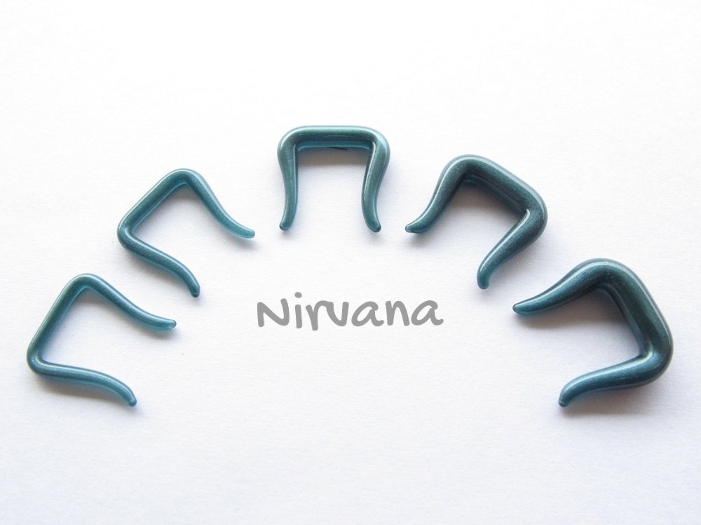 1 Pair (2 Pieces) Glass Septum Retainer